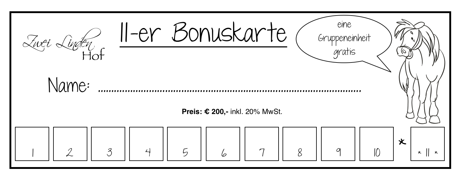 11er-Bonuskarte 11er-Bonuskarte